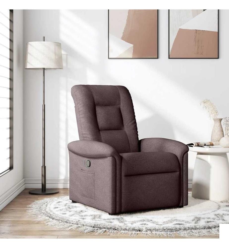 Fauteuil inclinable Marron foncé Tissu