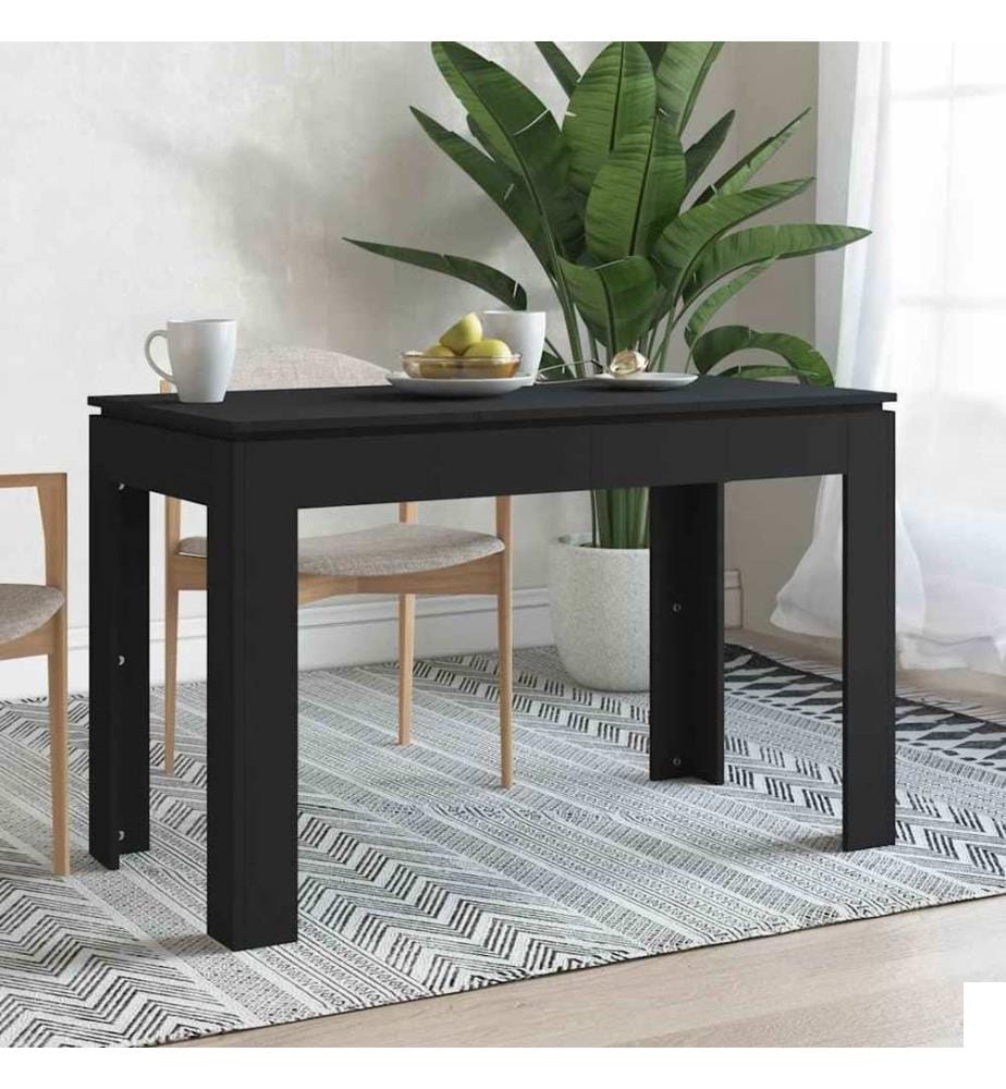 Table à manger Noir 120x60x76 cm Bois d'ingénierie