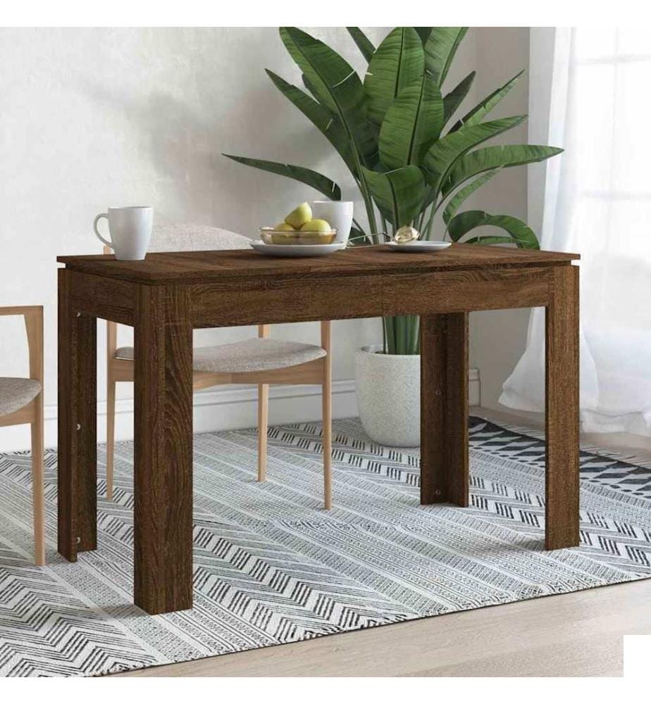Table à dîner Chêne marron 120x60x76 cm bois d'ingénierie