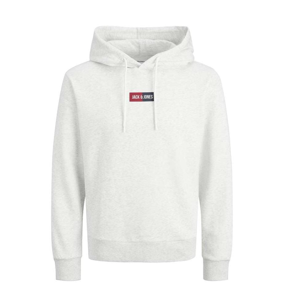 Hoodie - White-Melange