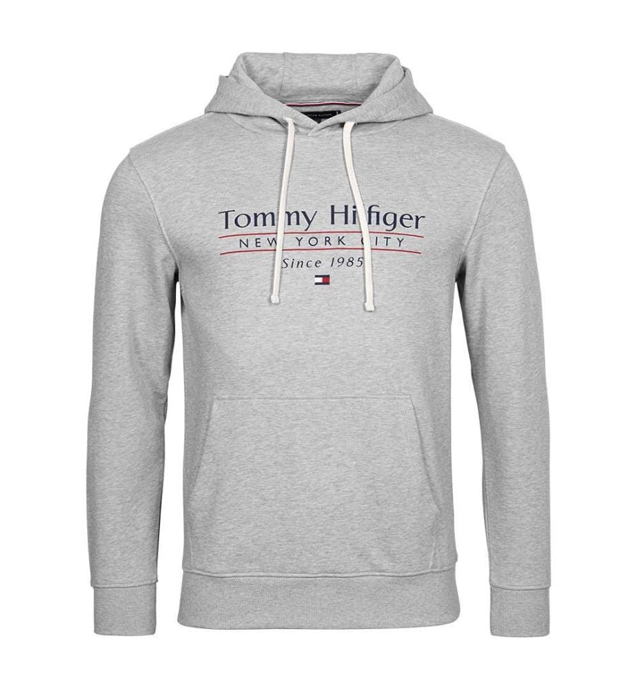 Hoodie Center Stack - Gris clair