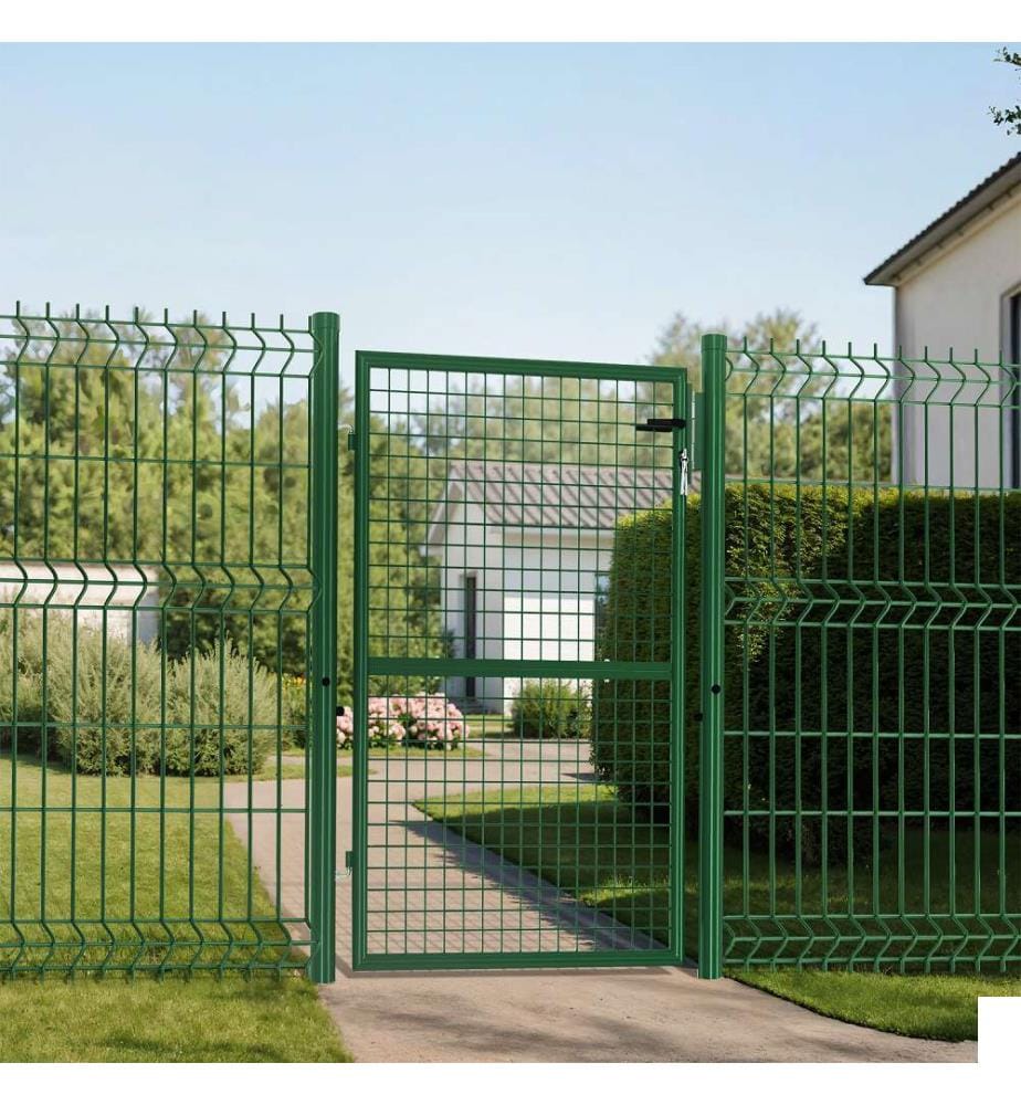 Portillon en acier vert 125x100cm