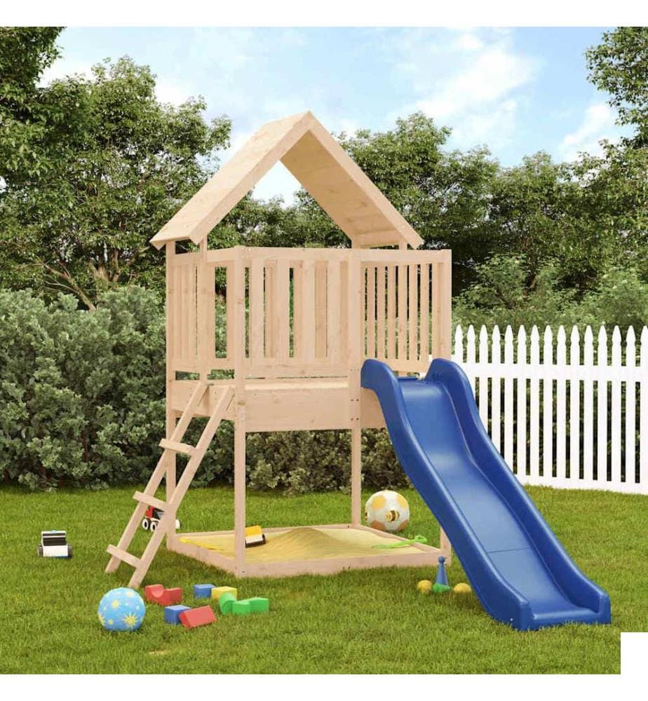 Aire de jeux d'extérieur bois de pin massif