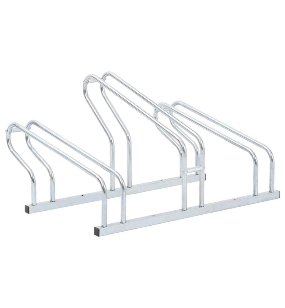 Support de vélo au sol autoportant pour 3 vélos acier galvanisé
