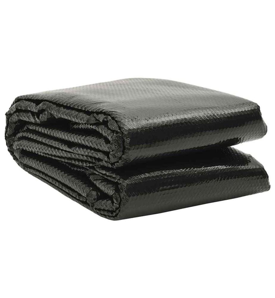 Film solaire de piscine PE rectangulaire flottant 6x4 m Noir