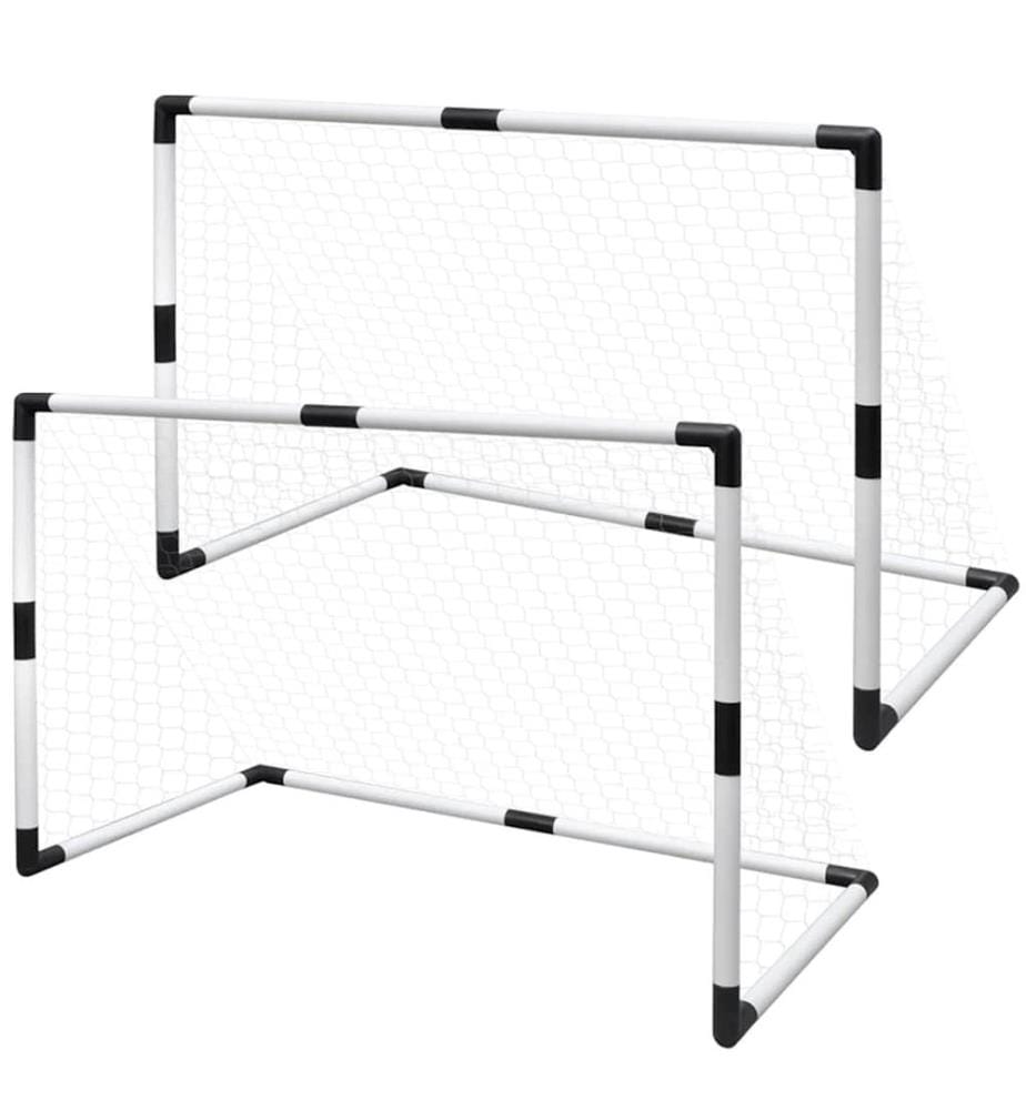 Set de mini-but de football poteau et filet enfants 2pcs 91,5x48x61 cm
