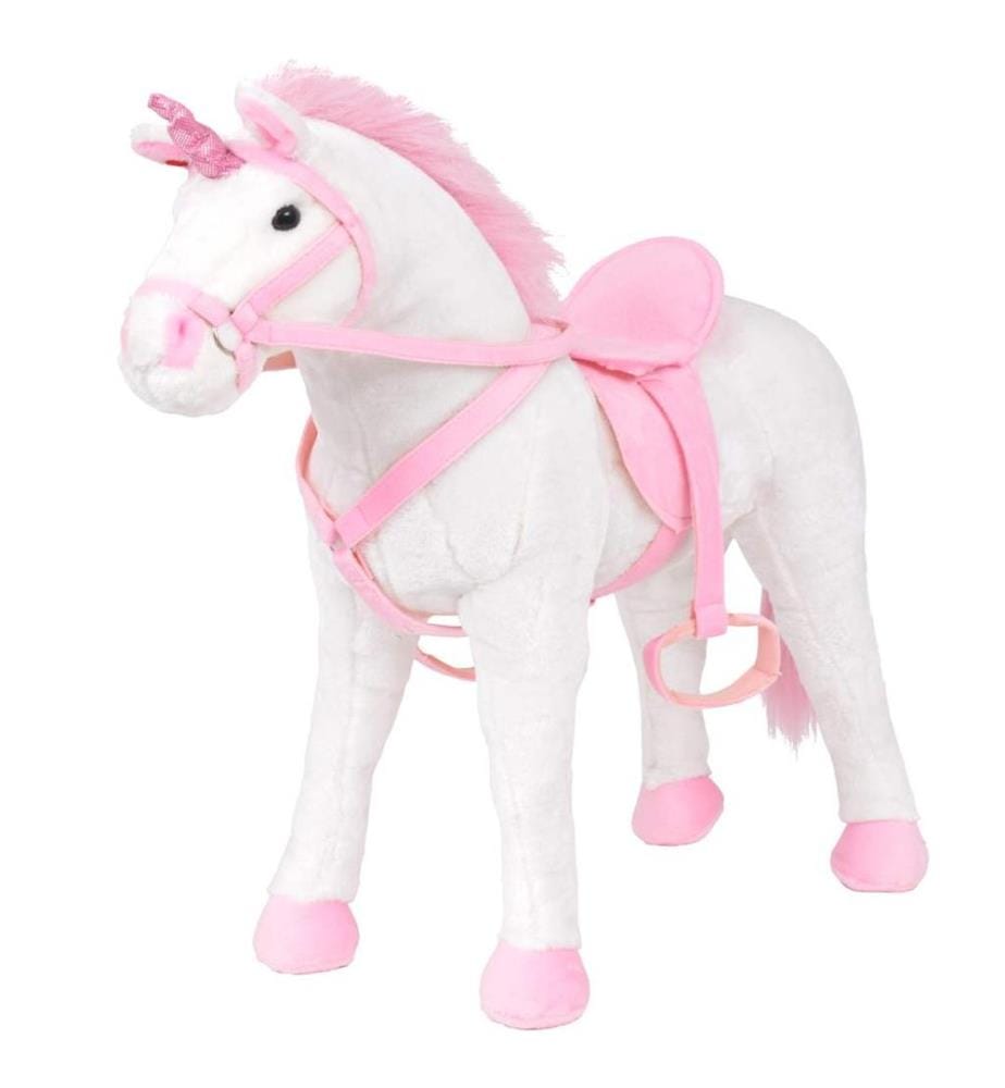 Jouet en peluche Licorne Blanc et rose XXL