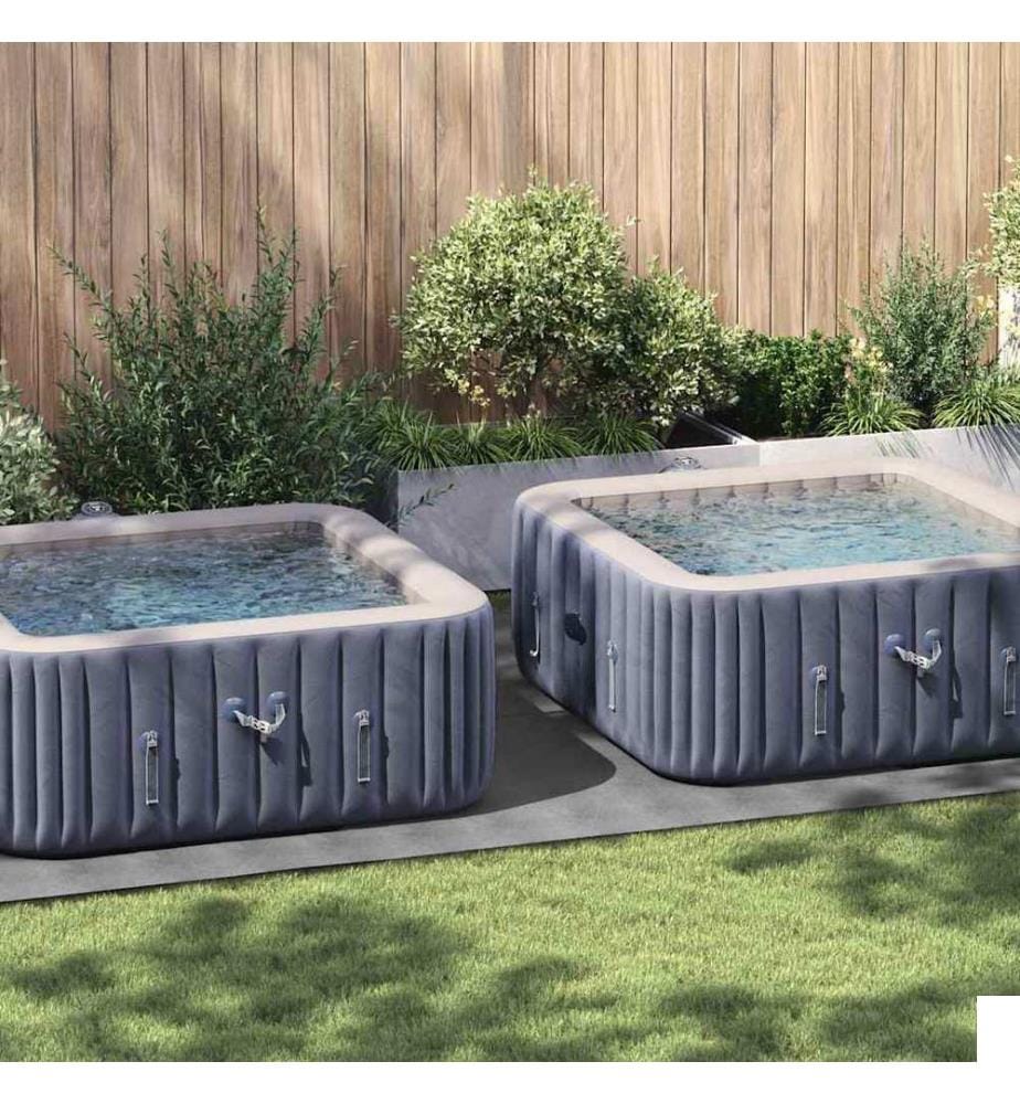 Bâche de piscine gris clair 500x250 cm géotextile polyester