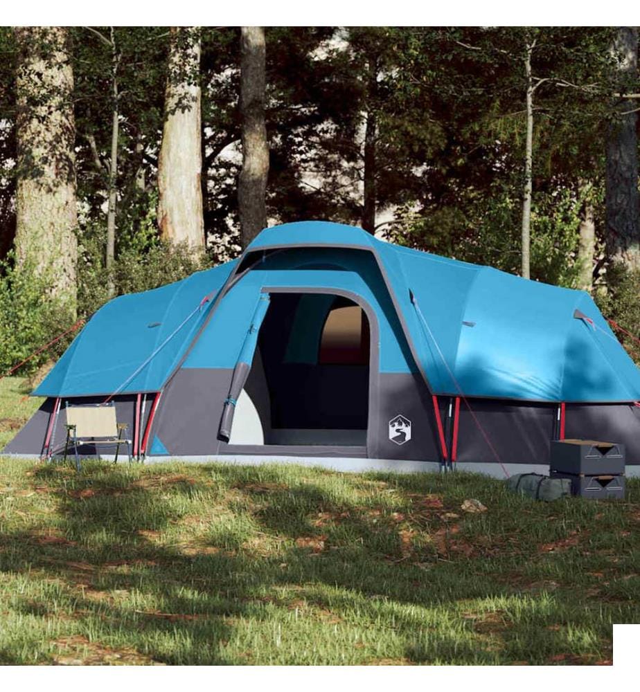 Tente à dôme 11 personnes bleu imperméable