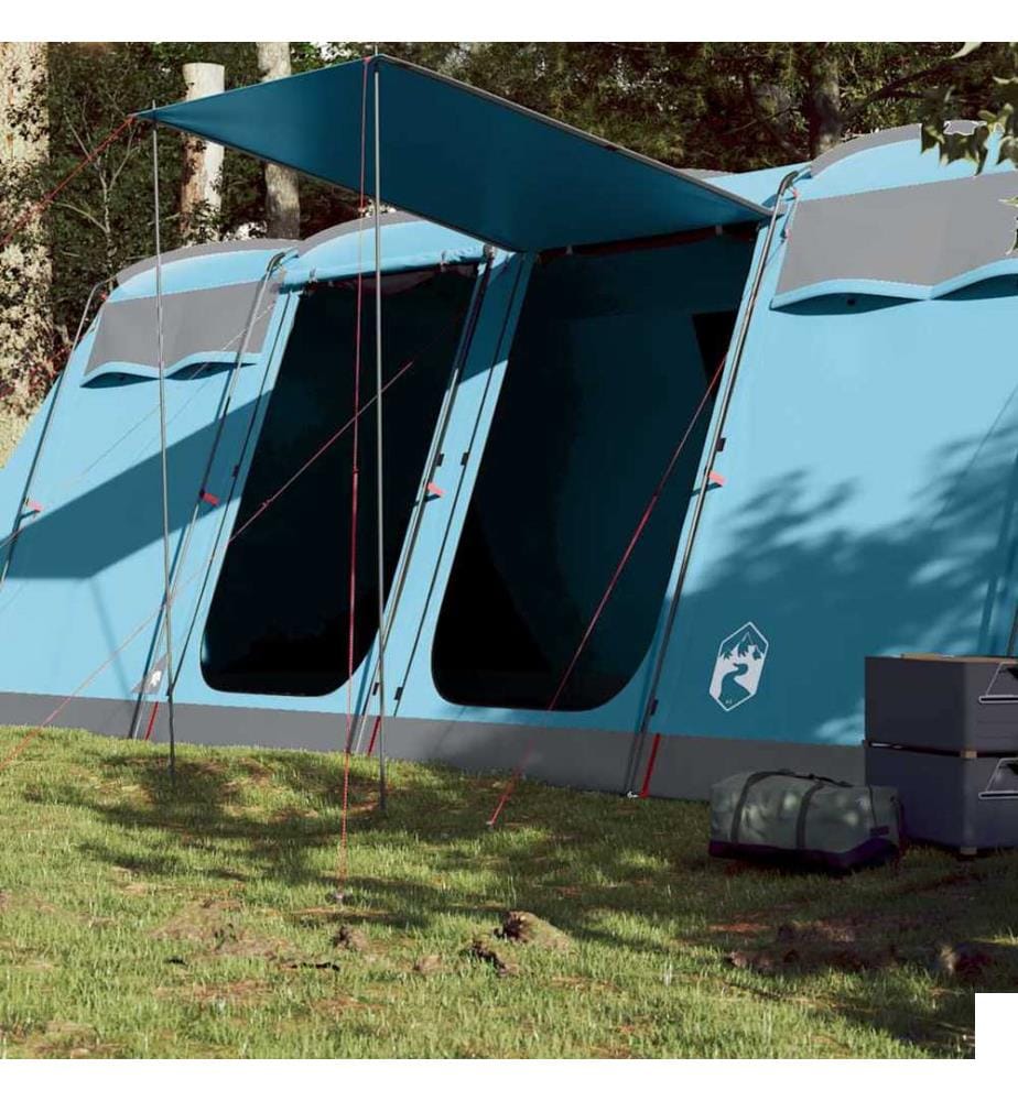 Tente familiale tunnel 8 personnes bleu imperméable