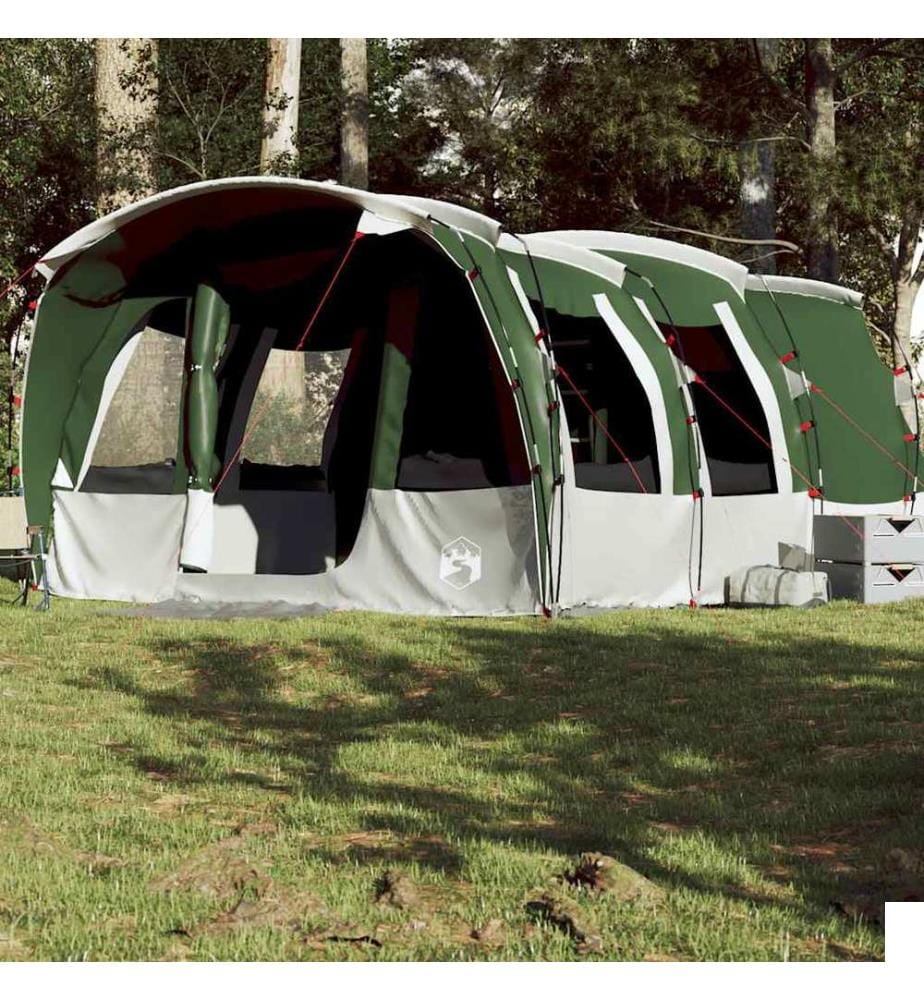Tente familiale tunnel 8 personnes vert imperméable