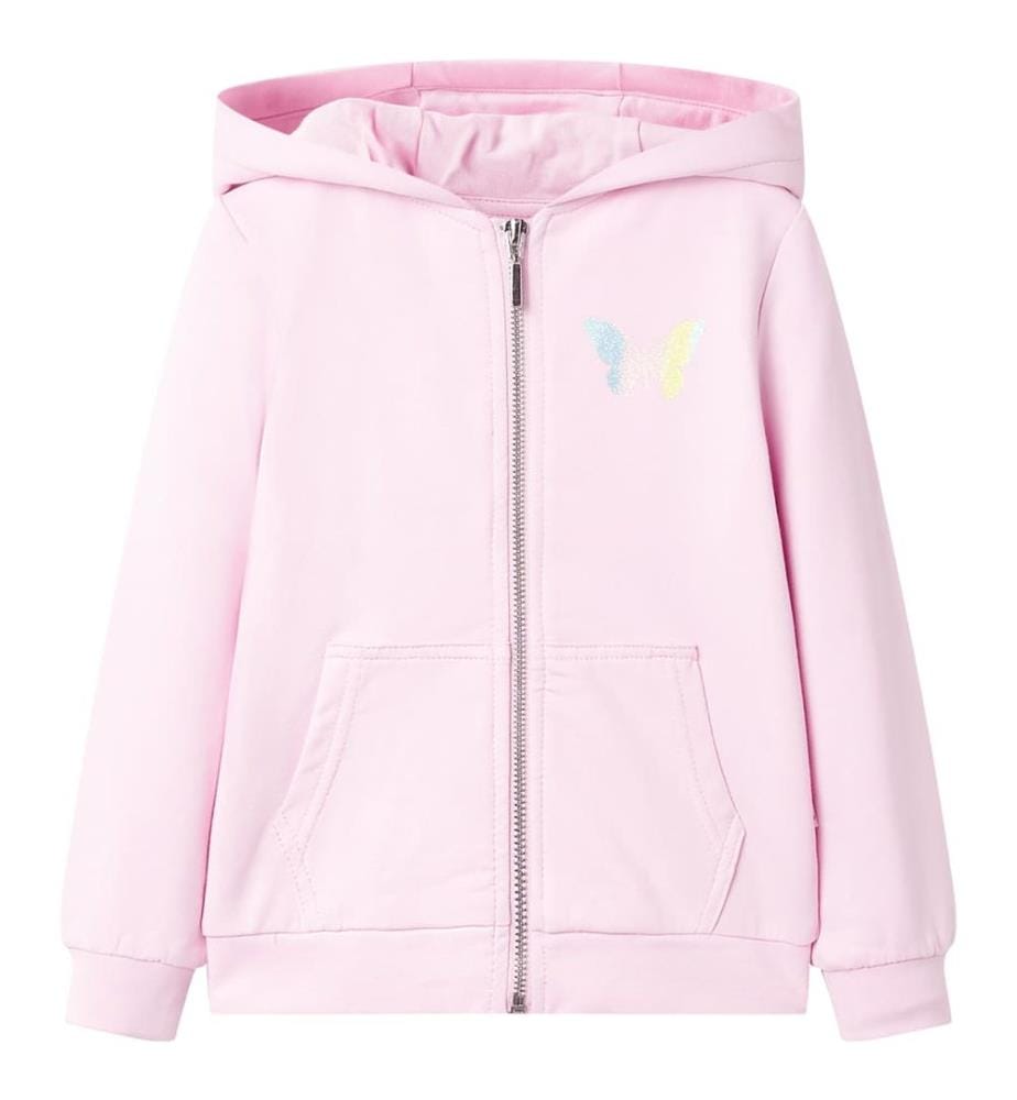 Sweat à capuche pour enfants rose clair 116