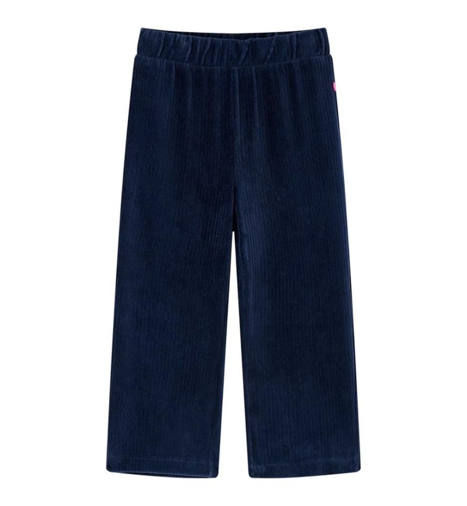 Pantalons pour enfants velours côtelé bleu marine 116
