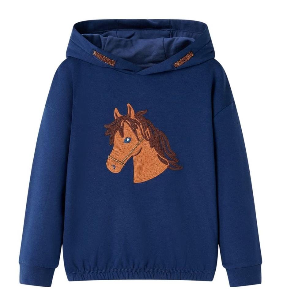 Sweat-shirt à capuche pour enfants bleu marine 92
