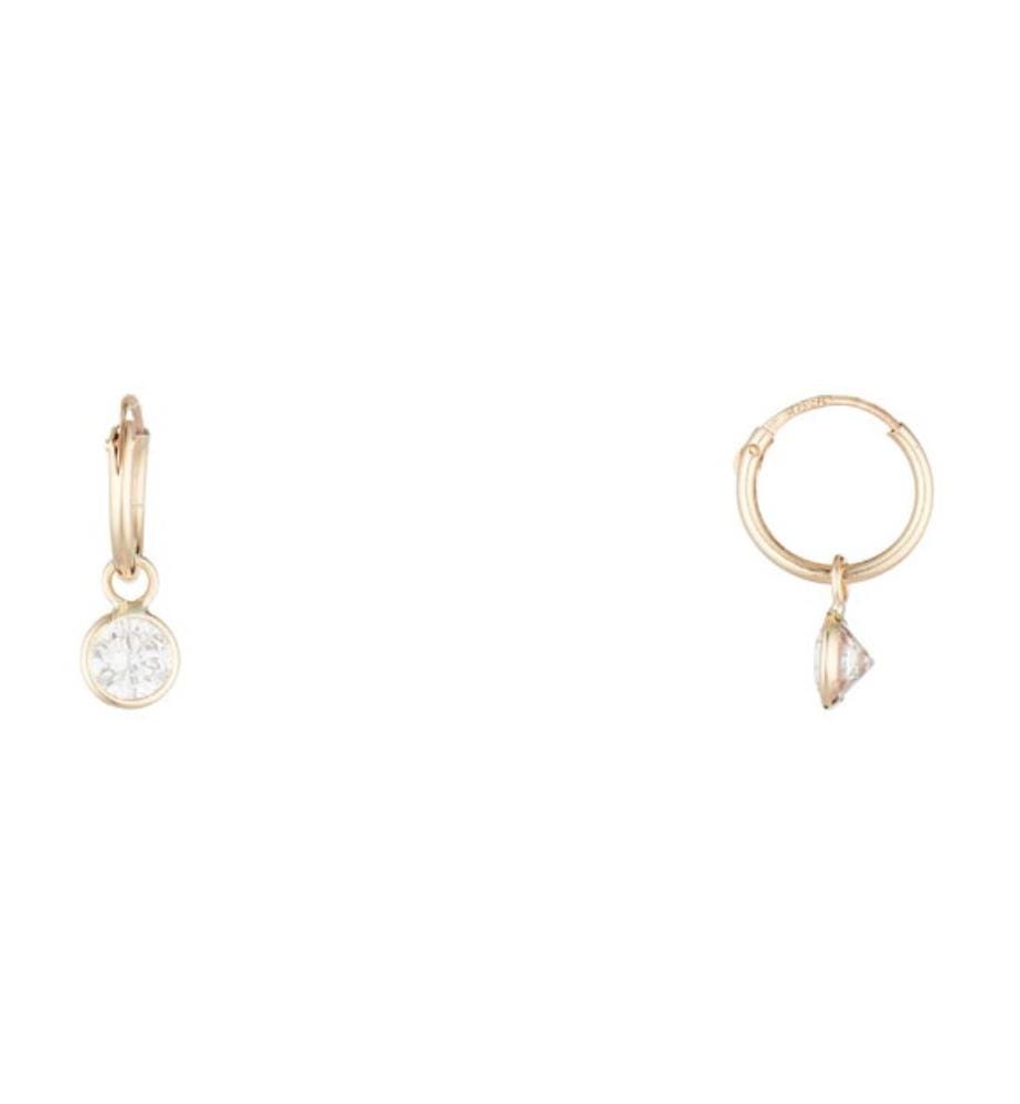 Boucles d'Oreilles, Créoles, 8 mm Or Jaune