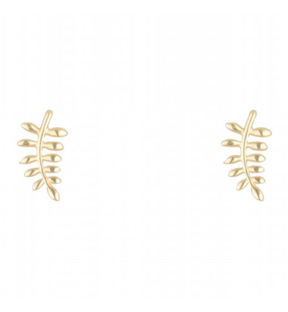 Boucles d'Oreille Feuilles d'or - Or Jaune