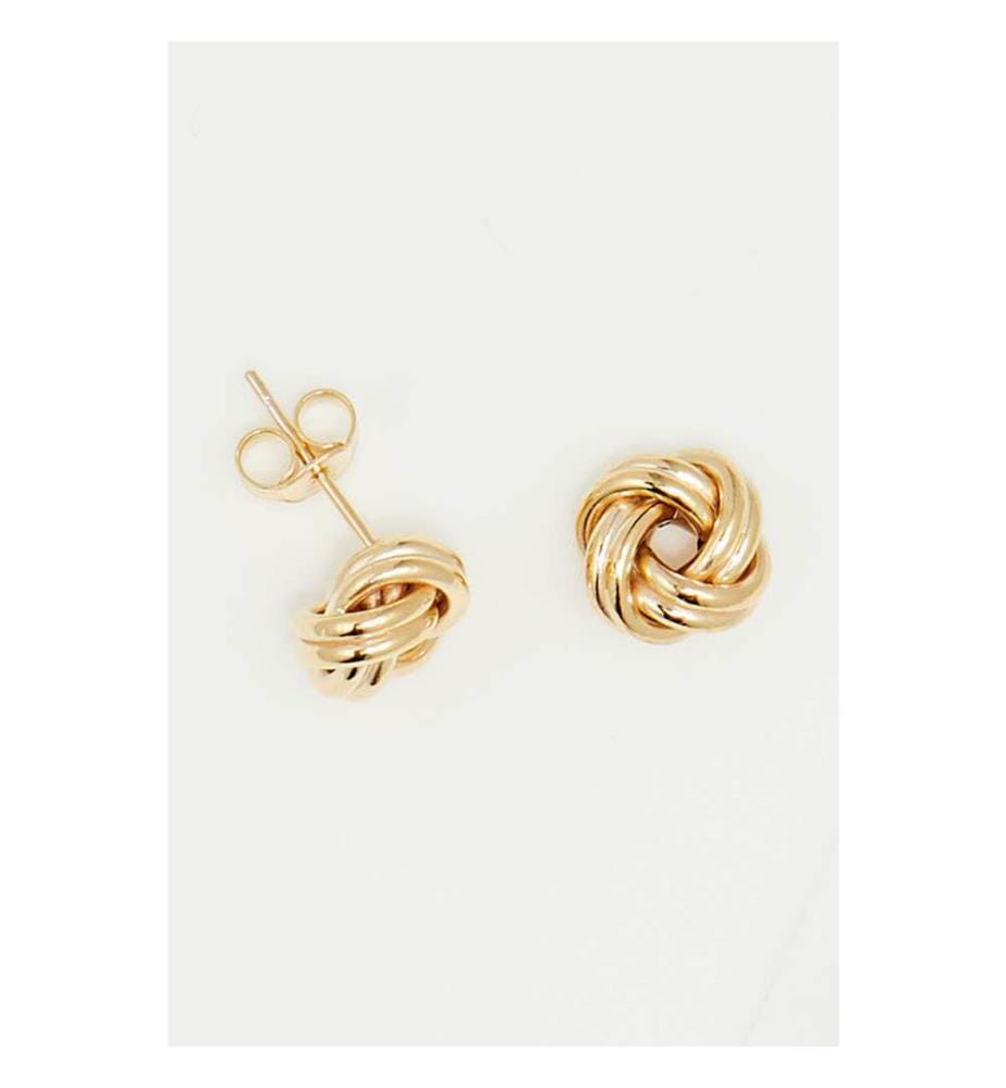 Boucles d'Oreilles Noeud 8mm - Or Jaune 375/1000