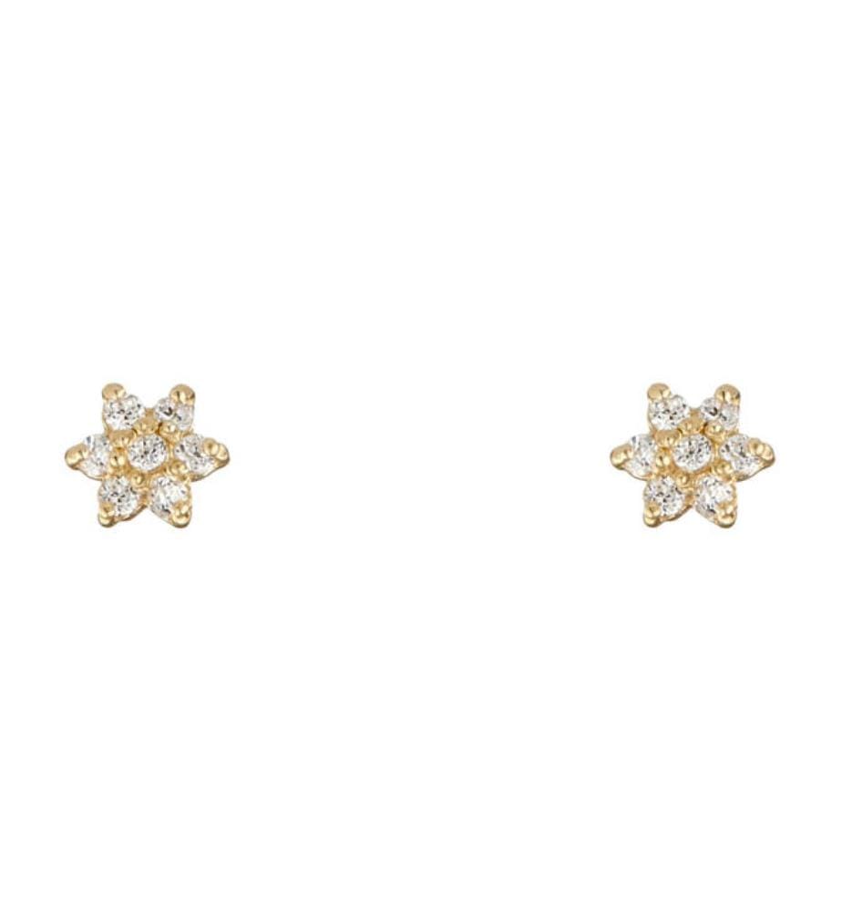 Boucles d'Oreilles, For Her, Or Jaune et Zirconium