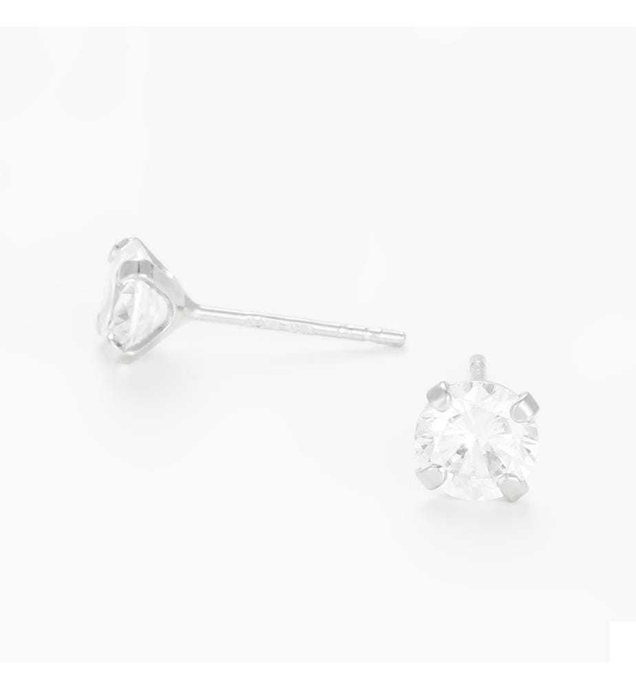 Boucles d'oreilles Simply You 5mm - Or Blanc