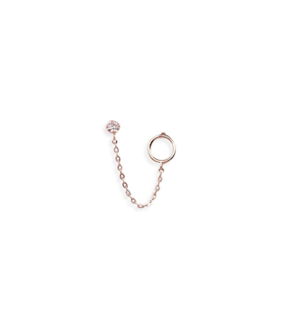 Boucle d'Oreille Unitaire Arsol - Or Jaune 375/1000