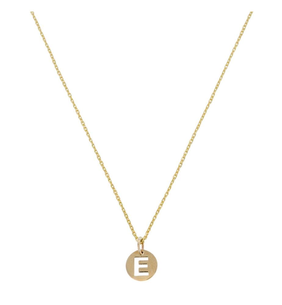 Pendentif Lettre E - Or Jaune 375/1000