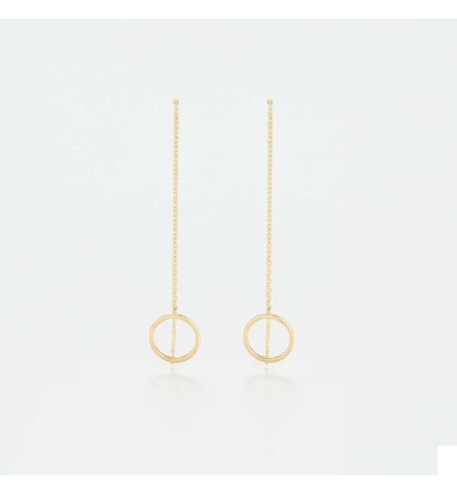 Boucles d'Oreilles Cercles Imaginaires - Or Jaune 375/1000