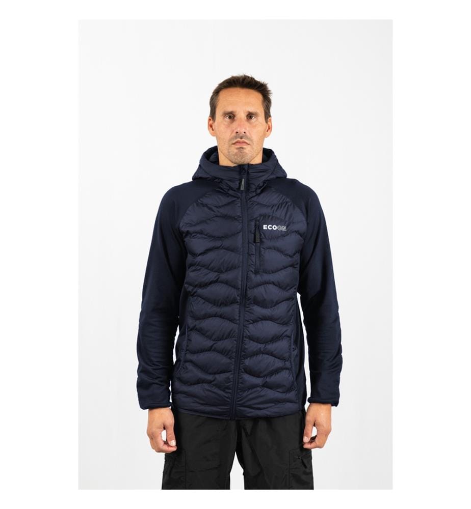 Veste hybride isolante avec capuche  Bleu marine