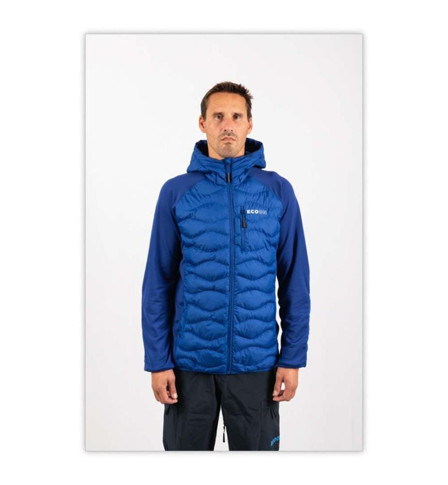 Doudoune Isolante Hybride Ecoactive Avec Capuchon - Bleu