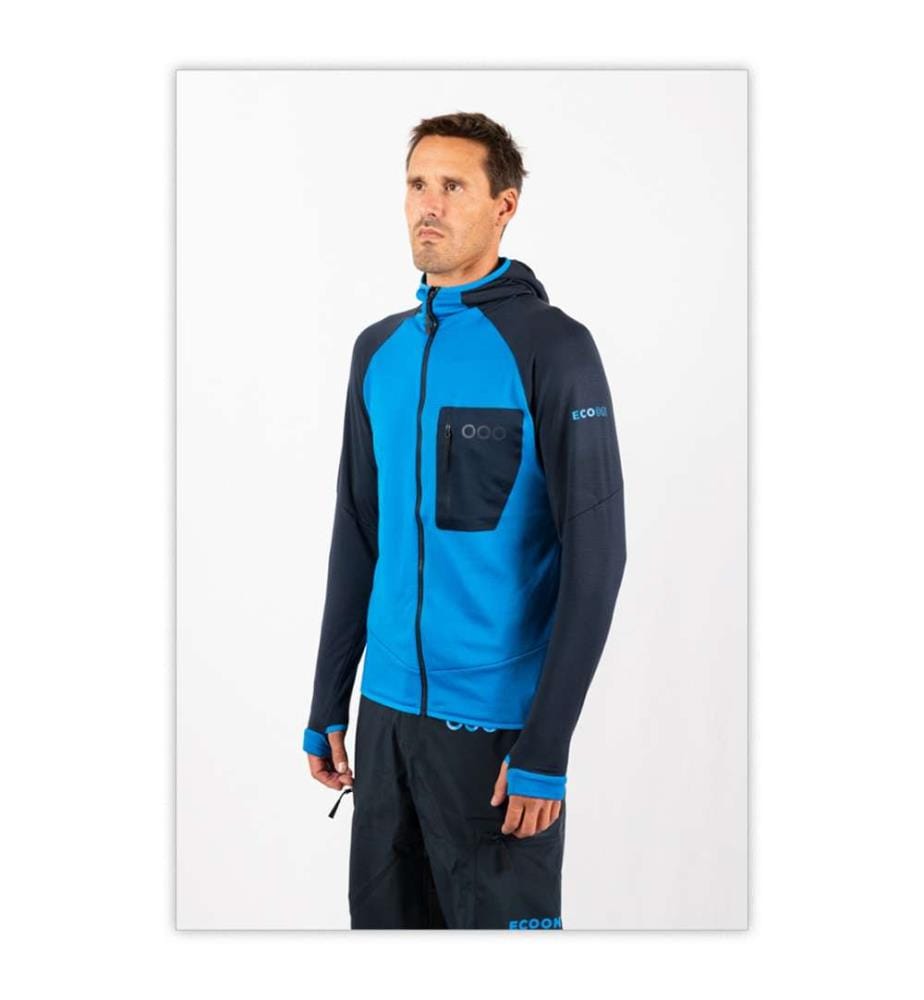 Veste Isolante Ecoactive Light Avec Capuche - Bleu Ciel et Bleu Ciel