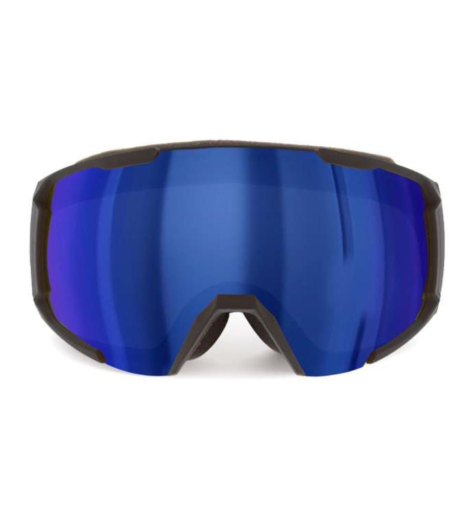 Masque de Ski Mc Kinley - Noir Mat Avec Lentille Revo Bleue