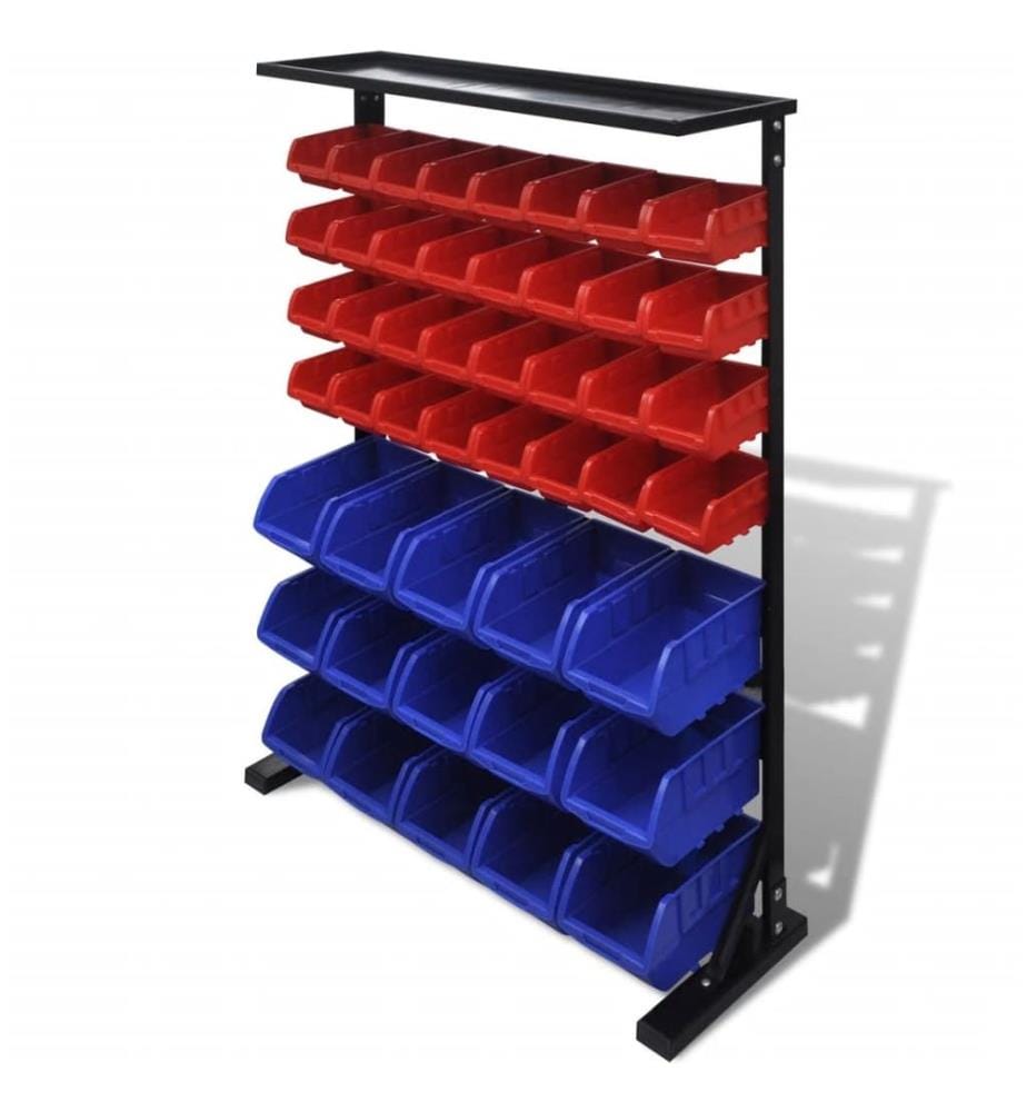 Étagère à outils de garage Bleu et rouge