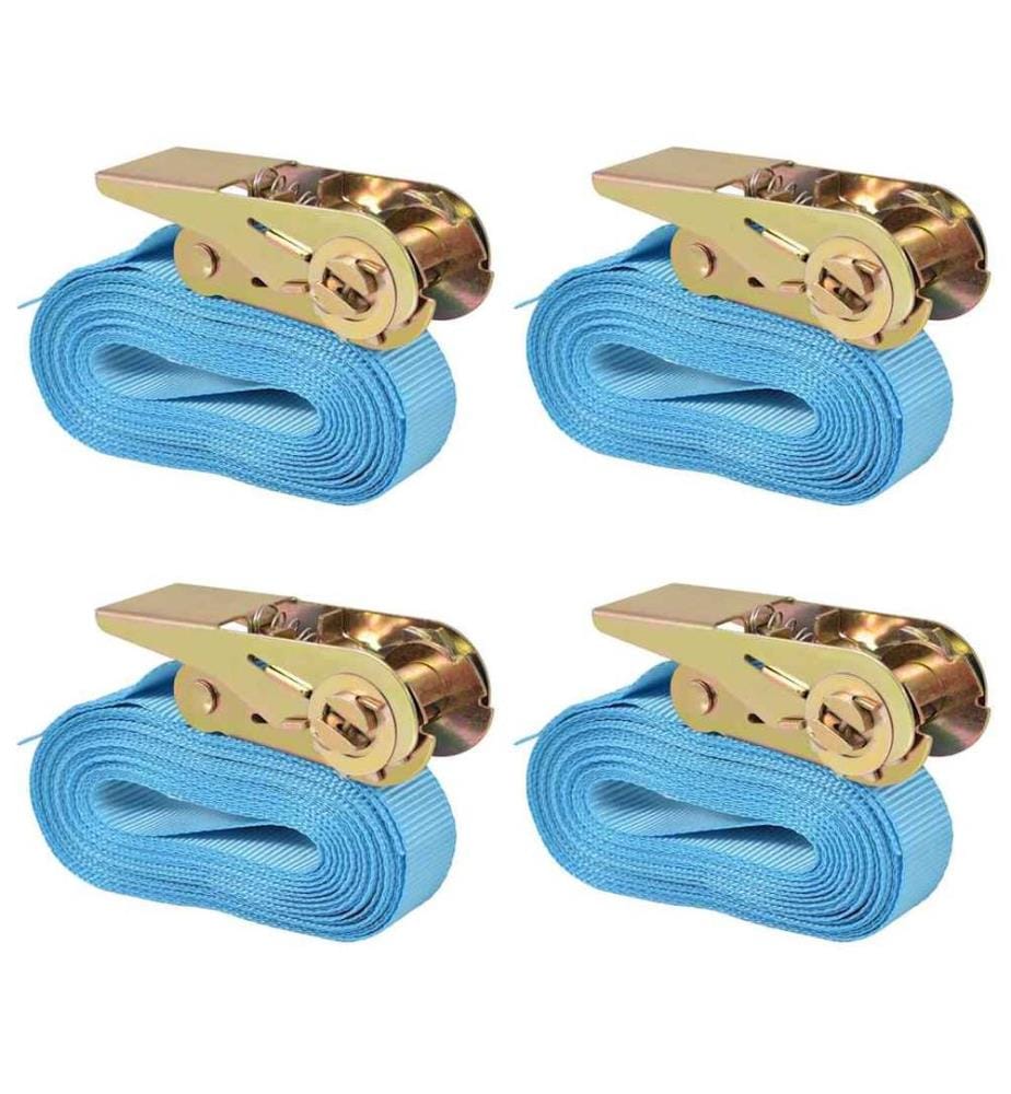 Sangle darrimage 4 pcs 0,8 tonne 6 m x 25 mm Bleu