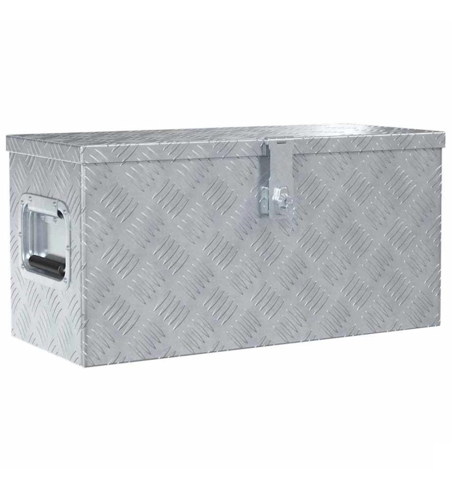 Boîte en aluminium 61,5 x 26,5 x 30 cm Argenté