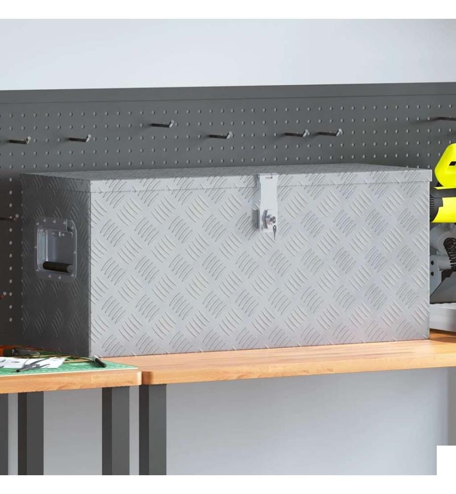 Boîte en aluminium 80 x 30 x 35 cm Argenté