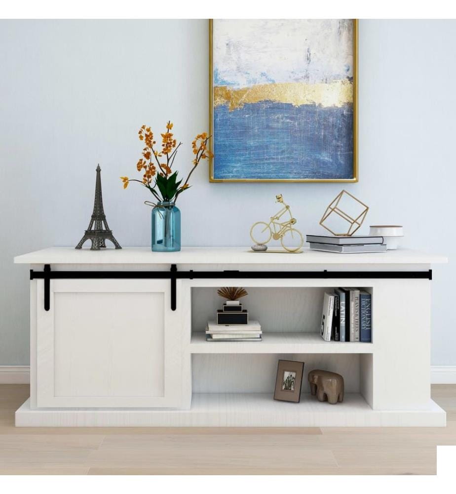 Kit mini de porte d'armoire coulissante Acier au carbone 183 cm