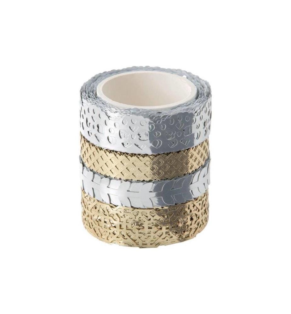 FOLIA - Ruban Washi bordure en dentelle, 4 pièces
