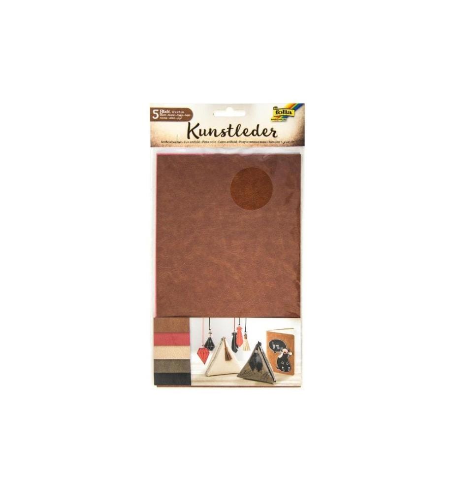 FOLIA - Imitation cuir 17 x 27 cm 5 feuilles