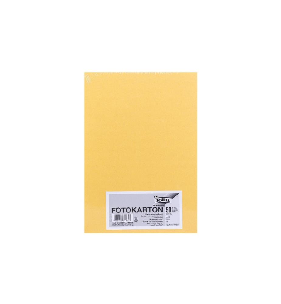 FOLIA - Papier cartonné A4, 300 g/m², 50 feuilles, or mat