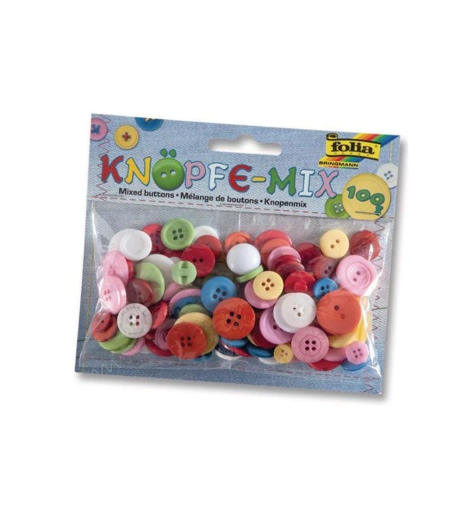 FOLIA - Boutons mixtes Ton sur ton, multicolore