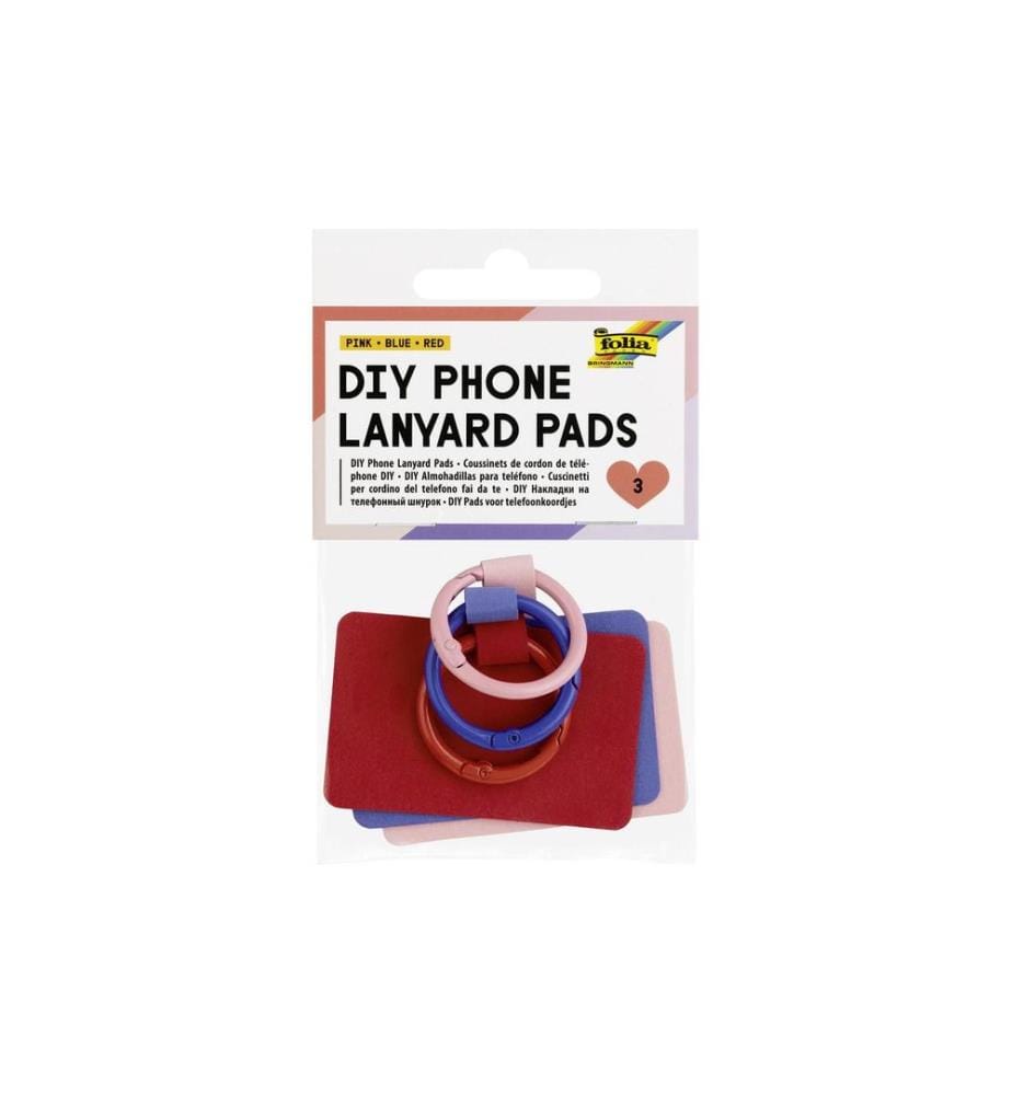 Folia Coussinets pour cordons de téléphone à faire soi-même 3 pièces, multicolore