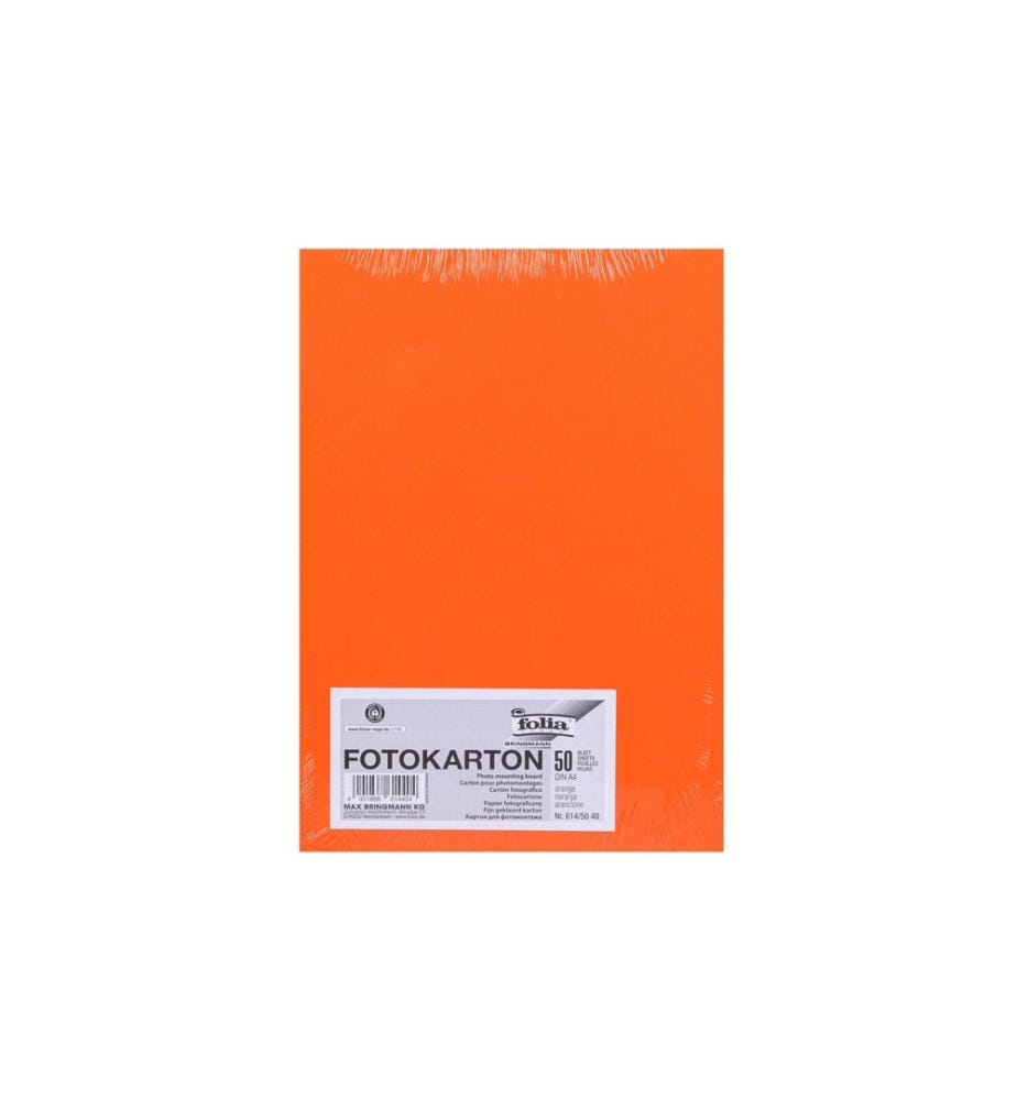 Folia Carton photo A4, 300 g/m², 50 feuilles, Orange