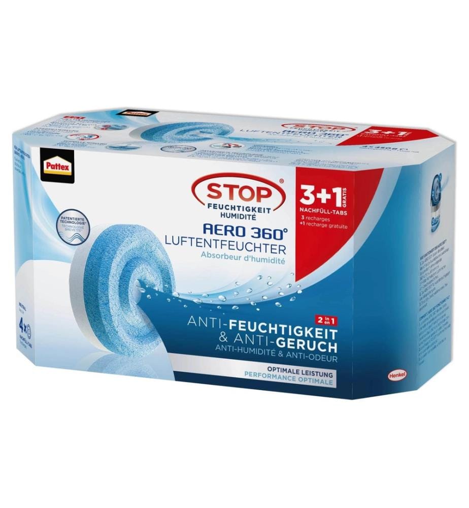 Pattex - Pattex - AERO 360° recharges Neutral 3+1, 4 x 450 g