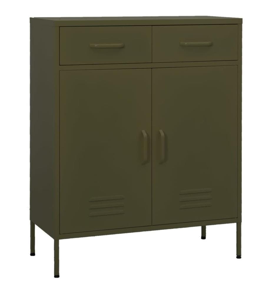 Armoire de rangement Vert olive 80x35x101,5 cm Acier