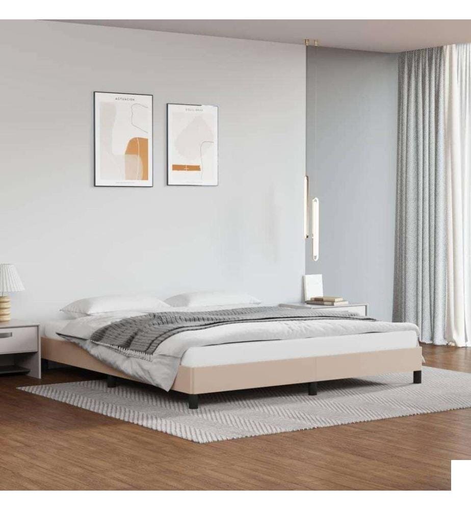 Cadre de lit Cappuccino 160x200 cm Similicuir