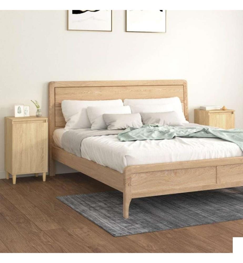 Tables de chevet 2pcs chêne sonoma 40x35x70cm bois d'ingénierie