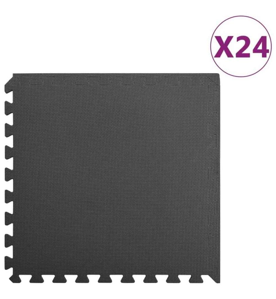 Tapis de sol 24 pcs 8,64? Mousse EVA Noir