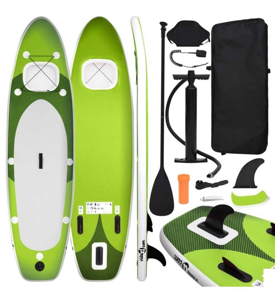 Ensemble de planche SUP gonflable Vert 330x76x10 cm