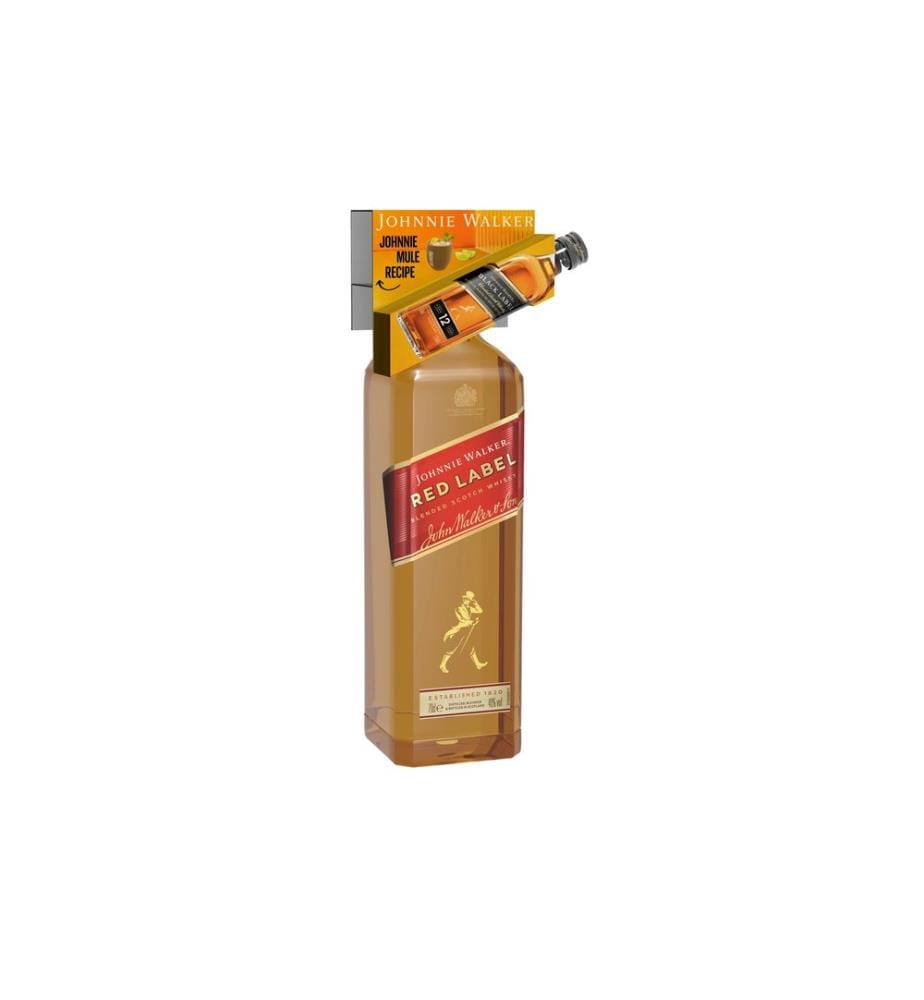 Johnnie Walker Red Label Bundle avec Black Label tip on 0,75 l
