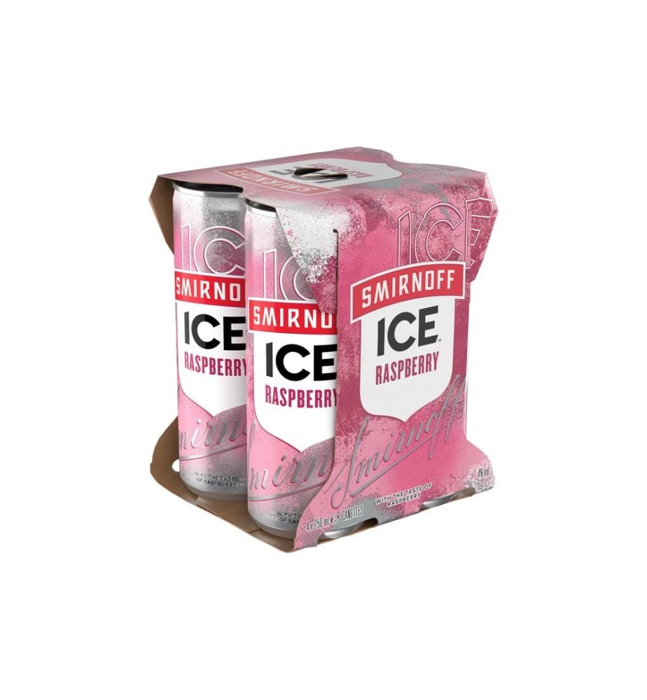 Smirnoff - Framboise glacée 4 x 0.25 l