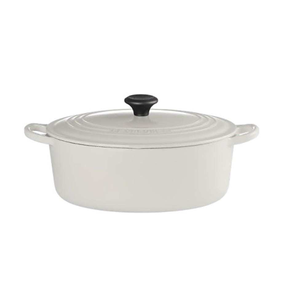 Cocotte Ovale en Fonte Emaillée 27 cm - Crème